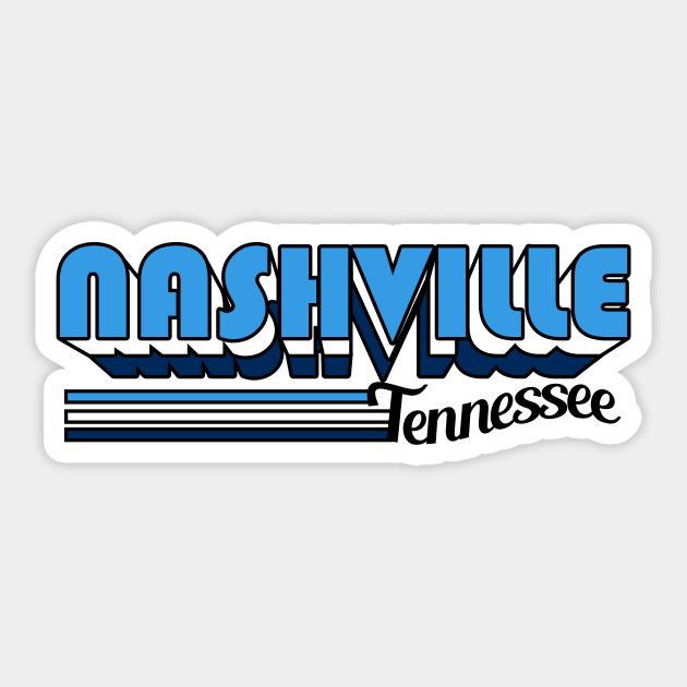 Nashville - Retro 2 Sticker by BigOrangeShirtShop